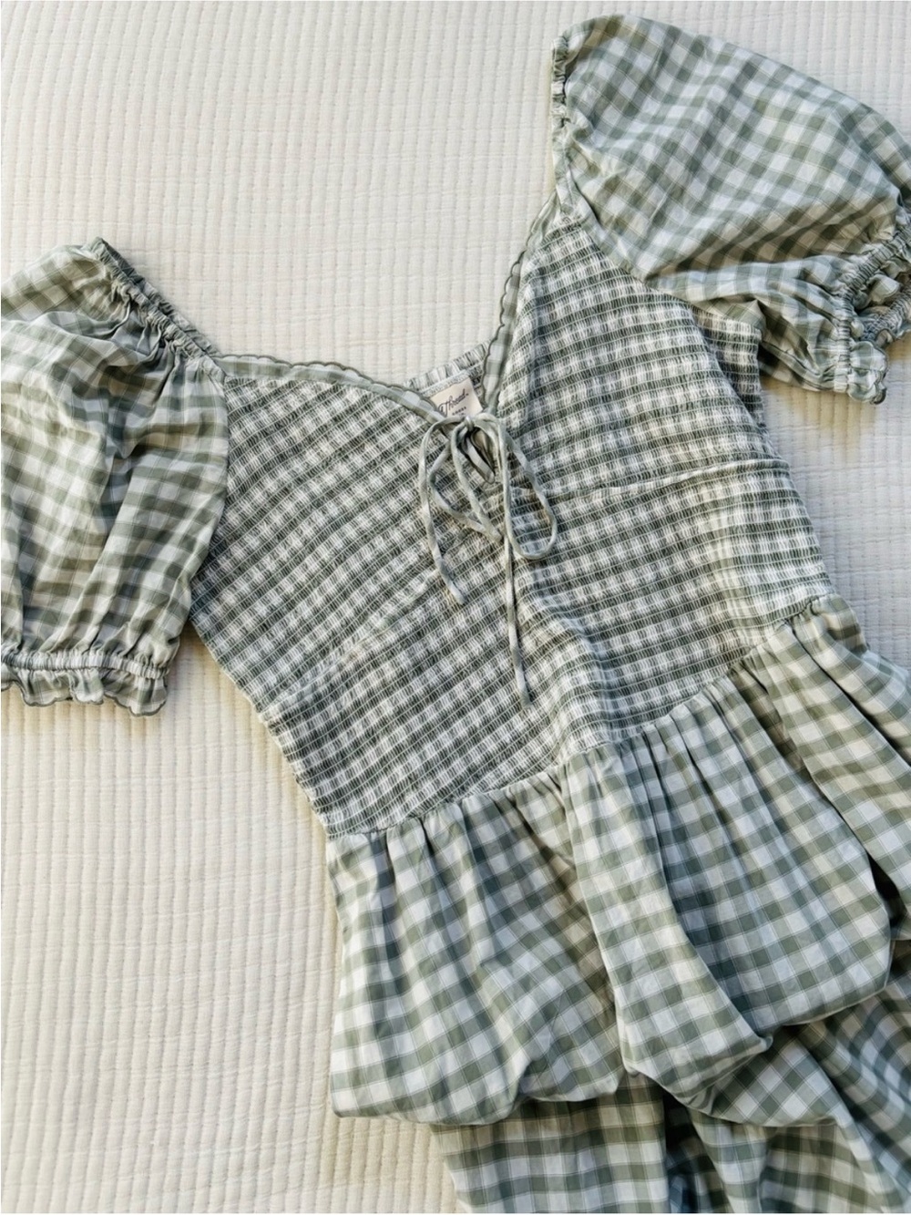 Universal Thread Gingham Puff Sleeve Dress - Picture 4 of 14